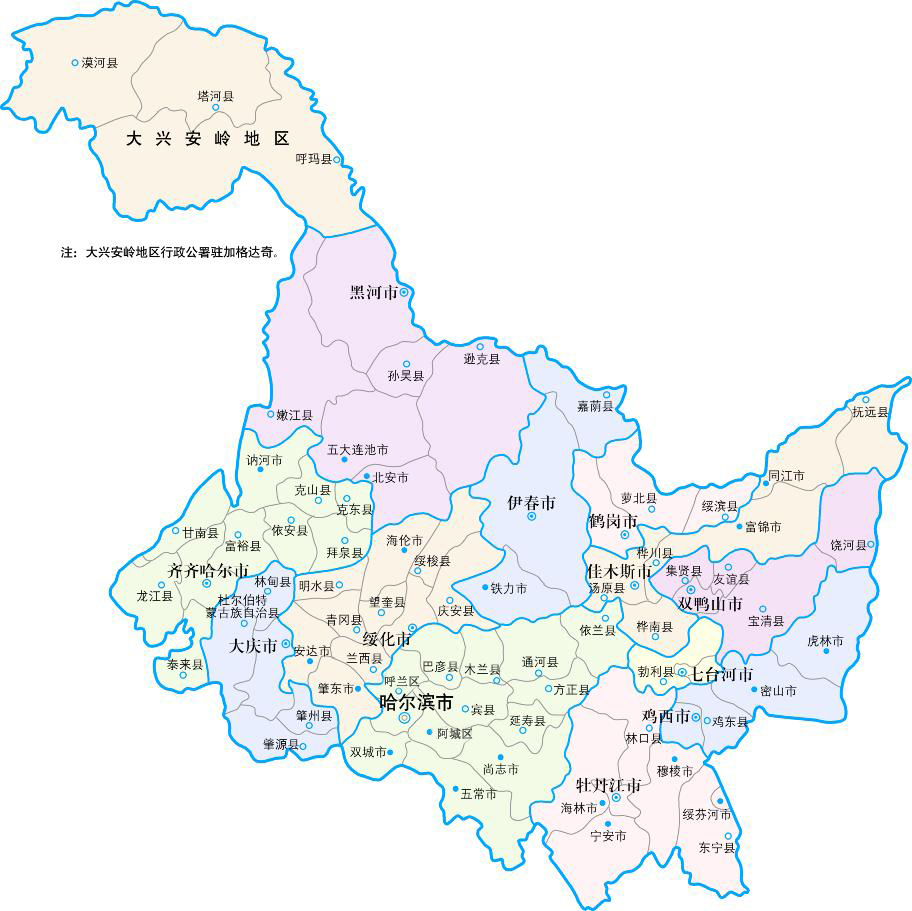 黑龙江省地图--新华网黑龙江频道